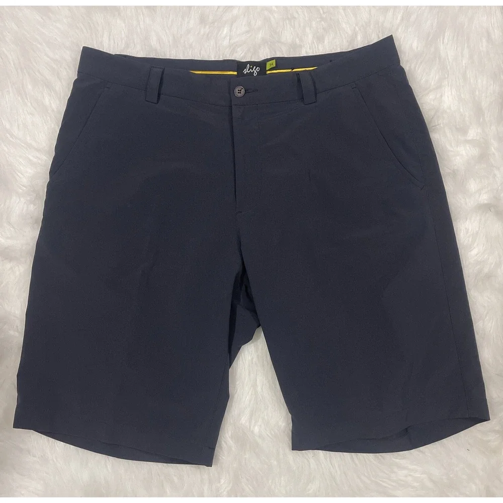 Sligo Golf Shorts Gray Athletic Zip Flat Front Pockets Mens 34